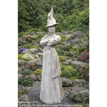 Preview: Steinguss-Hexe „MEDEA“ – Mystische XXL-Gartenskulptur von Fiona Scott